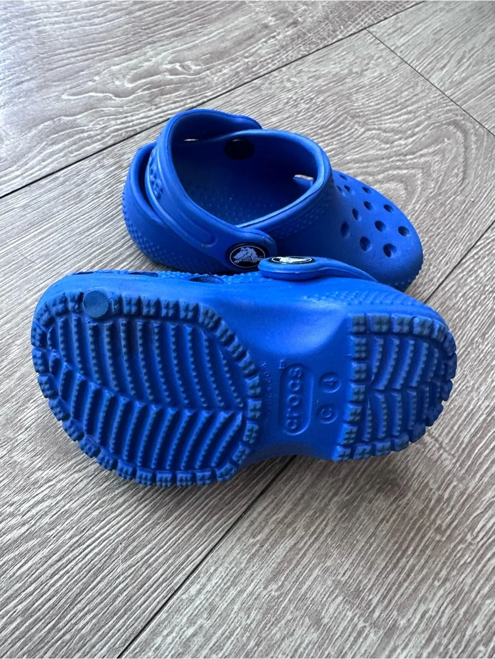 CROCS Royal Blue Clogs with Heel Strap